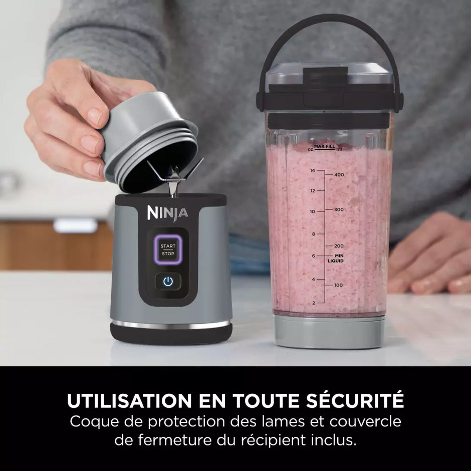 Blender Sans Fil Personnel – Ninja Blast BC151EUBK – 530 ml, Rechargeable USB-C