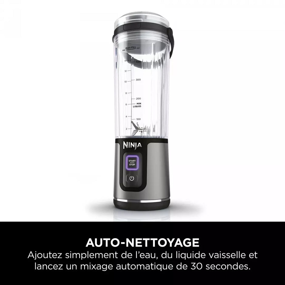 Blender Sans Fil Personnel – Ninja Blast BC151EUBK – 530 ml, Rechargeable USB-C