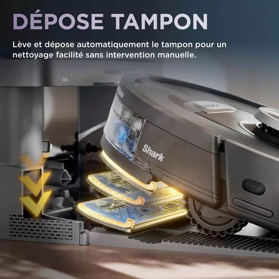 Aspirateur robot laveur SHARK RV2800YEEU PowerDetect NeverTouch