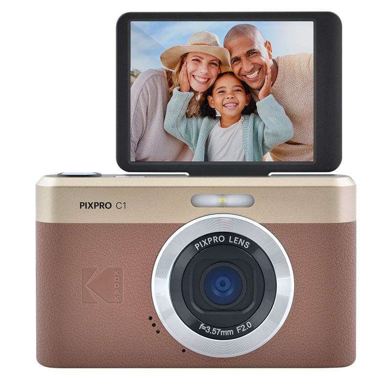 Appareil photo compact Kodak Pixpro C1 Marron – Écran orientable selfie